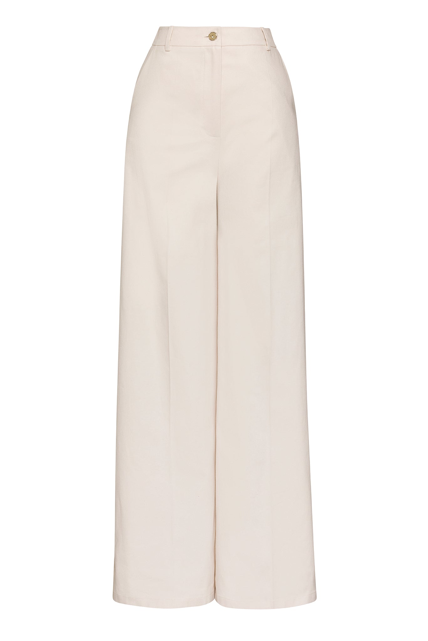 WIDE LEG GABARDINE PANTS