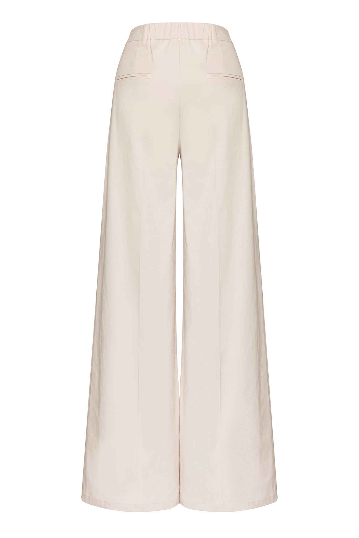 WIDE LEG GABARDINE PANTS