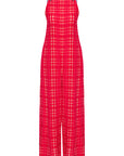 PLAID JUMPSUIT WITH EXTRA LONG STRAPS