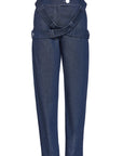 DENIM PANTS WITH CROSS BELT DETAIL