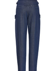 DENIM PANTS WITH CROSS BELT DETAIL