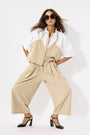 ULTRA WIDE LEG PANTS WITH PLEATS