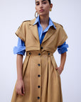 LAYERED TRENCH DRESS